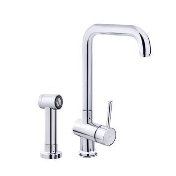 Смеситель EMMEVI PIPER для кухни з висувною лійкою хром врезная на 2 отв CR45068 CR45068 фото