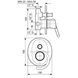 Смеситель EMMEVI TWIST для ванной встроенная синий CBL6619 CS6619 фото 2