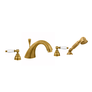 Змішувач DECO ceramica ванна врізна на 4 отвори бронза з/акс BR121120 BR121120 фото
