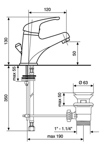 Смеситель EMMEVI WINNY для умывальника CR95003 CR95003 фото